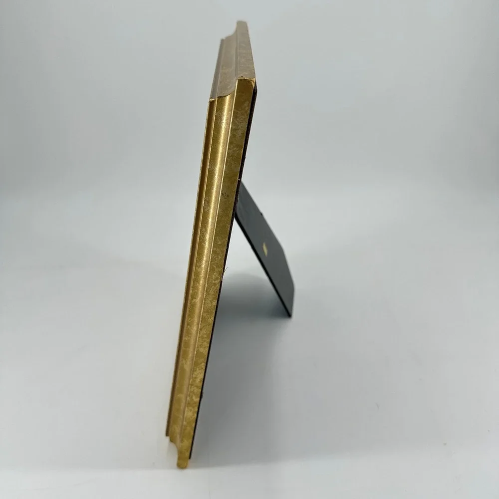Vintage Gold Textured 8x10 Picture Frame Tabletop Easel Back Metallic Finish